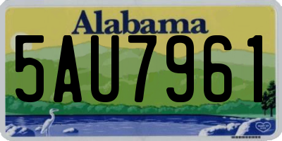 AL license plate 5AU7961