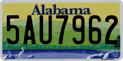 AL license plate 5AU7962