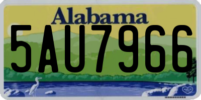 AL license plate 5AU7966