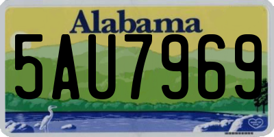 AL license plate 5AU7969