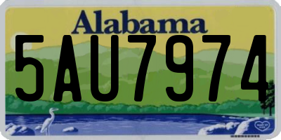 AL license plate 5AU7974