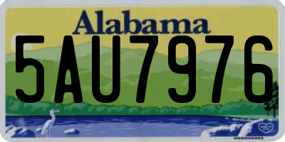 AL license plate 5AU7976