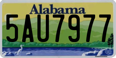 AL license plate 5AU7977