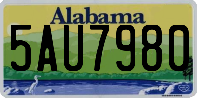 AL license plate 5AU7980