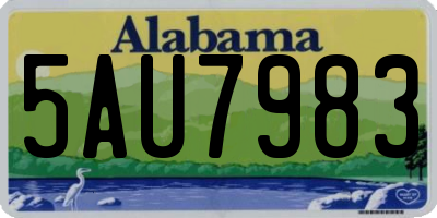 AL license plate 5AU7983