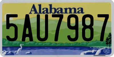 AL license plate 5AU7987
