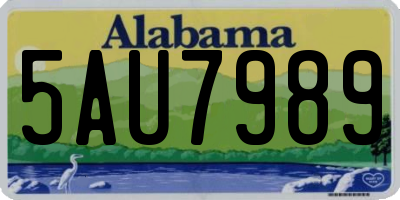 AL license plate 5AU7989