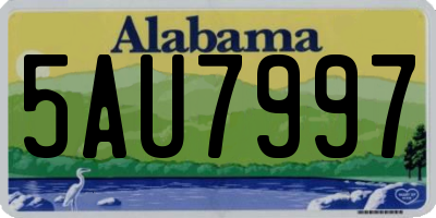 AL license plate 5AU7997