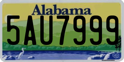 AL license plate 5AU7999