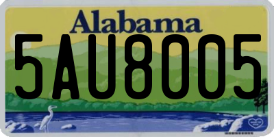 AL license plate 5AU8005