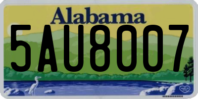 AL license plate 5AU8007