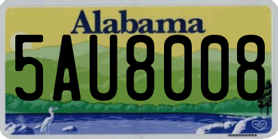 AL license plate 5AU8008