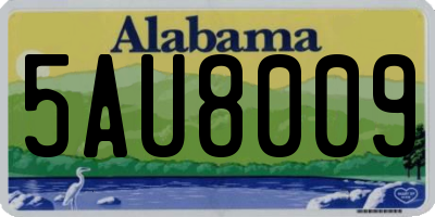 AL license plate 5AU8009