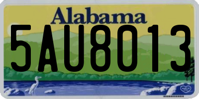 AL license plate 5AU8013