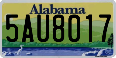 AL license plate 5AU8017