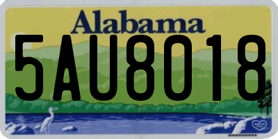 AL license plate 5AU8018
