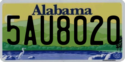 AL license plate 5AU8020