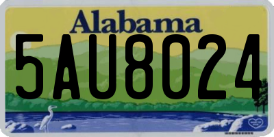 AL license plate 5AU8024