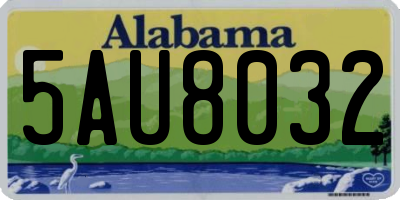 AL license plate 5AU8032