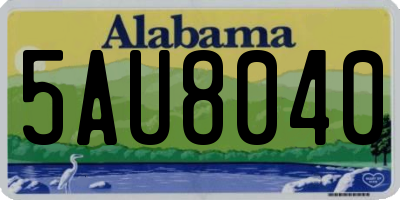 AL license plate 5AU8040