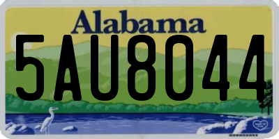 AL license plate 5AU8044
