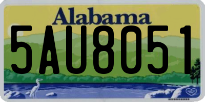 AL license plate 5AU8051