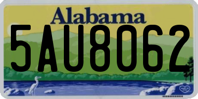 AL license plate 5AU8062