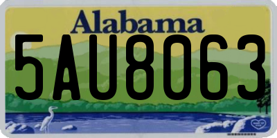 AL license plate 5AU8063