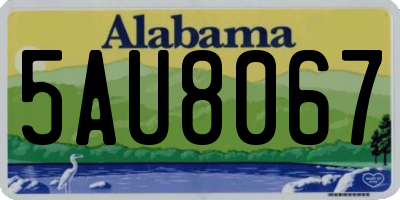 AL license plate 5AU8067