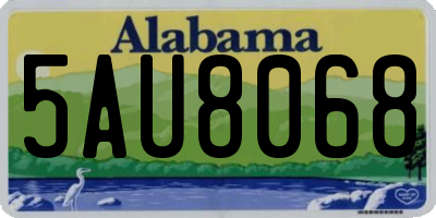AL license plate 5AU8068