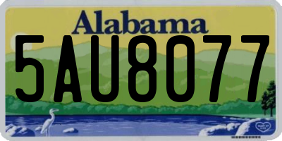 AL license plate 5AU8077