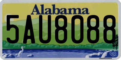 AL license plate 5AU8088