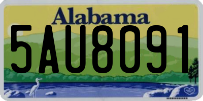 AL license plate 5AU8091