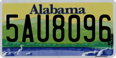 AL license plate 5AU8096