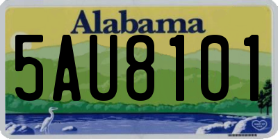 AL license plate 5AU8101