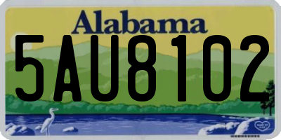 AL license plate 5AU8102
