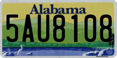 AL license plate 5AU8108