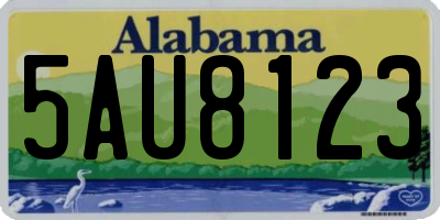 AL license plate 5AU8123
