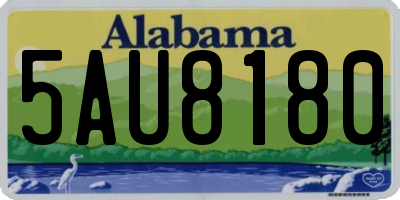 AL license plate 5AU8180