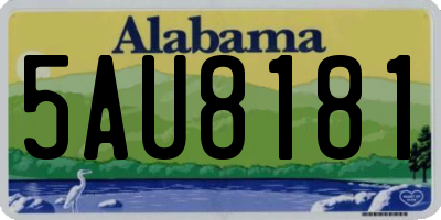AL license plate 5AU8181