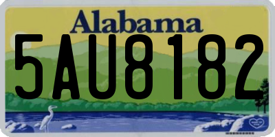 AL license plate 5AU8182