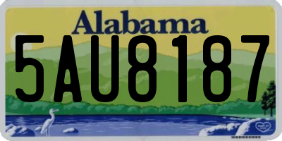 AL license plate 5AU8187