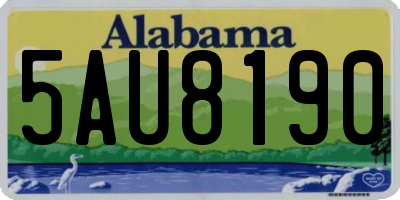 AL license plate 5AU8190