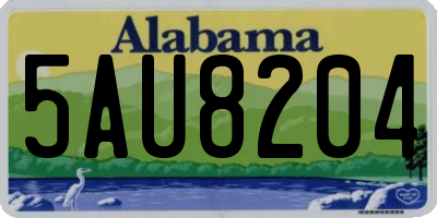 AL license plate 5AU8204