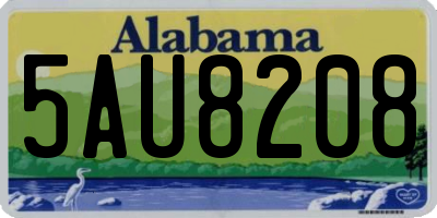 AL license plate 5AU8208