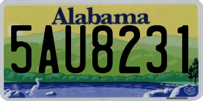 AL license plate 5AU8231