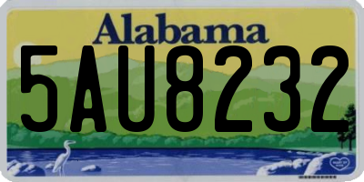 AL license plate 5AU8232