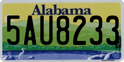 AL license plate 5AU8233