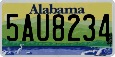 AL license plate 5AU8234