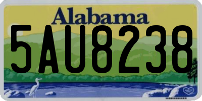 AL license plate 5AU8238